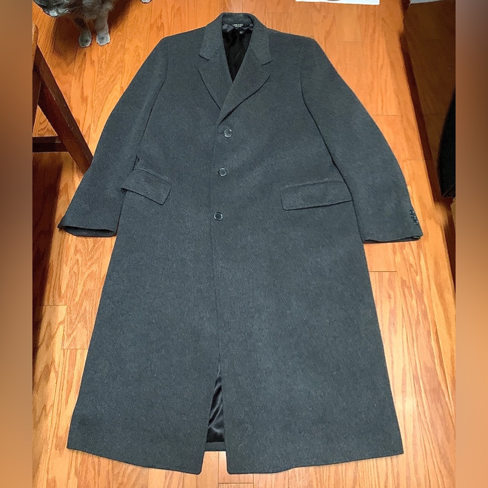 Men’s 46 XL Full Length Jacobson’s Custom USA Made ALPACUNA Trench Overcoat
